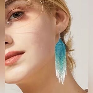 NWT Beaded Tassel Earrings